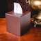 Dacasso Chocolate Brown Leatherette Tissue Box Cover AG-3337 - alternate 3
